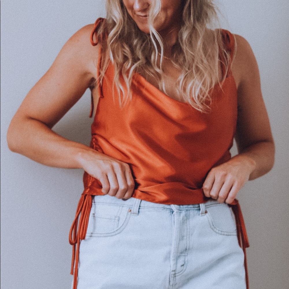 Cowl neck tank